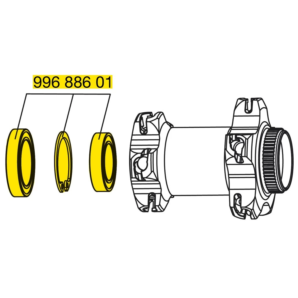 Mavic Front Wheel Hub Bearings 9/15 Disc Centerlock - 99688601 1 Mavic Front Wheel Hub Bearings 9/15 Disc Centerlock - 99688601