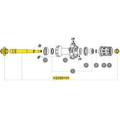 Mavic Rear Wheel Axle For R-SYS SLR From 2015 - V2250101
