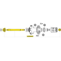 Mavic Rear Wheel Axle For Ksyrium Pro Disc Center Lock From 2015 - V2250401