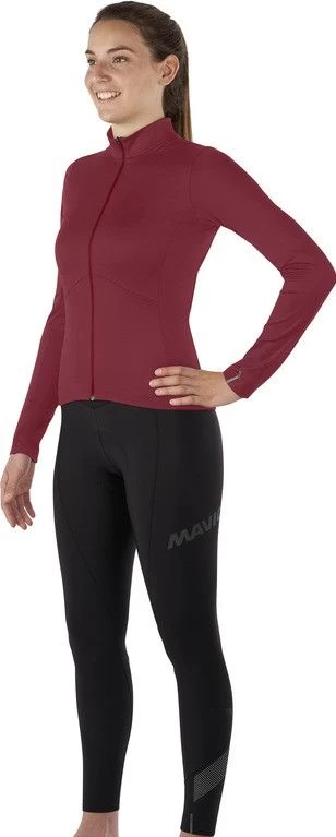 Mavic Sequence Thermo Women's Long Sleeve Jersey Bordeau 3 Mavic Sequence Thermo Women's Long Sleeve Jersey Bordeau - Image 3