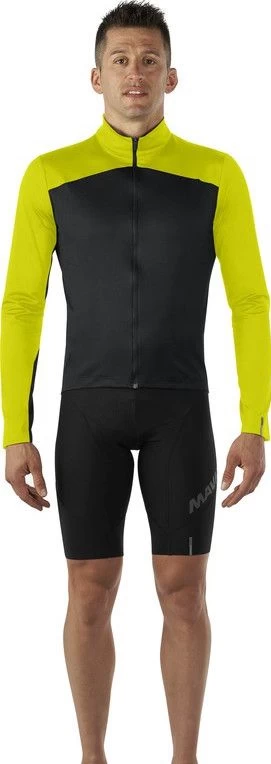 Mavic Cosmic Thermo Long Sleeve Jersey Black / Yellow 1 Mavic Cosmic Thermo Long Sleeve Jersey Black / Yellow